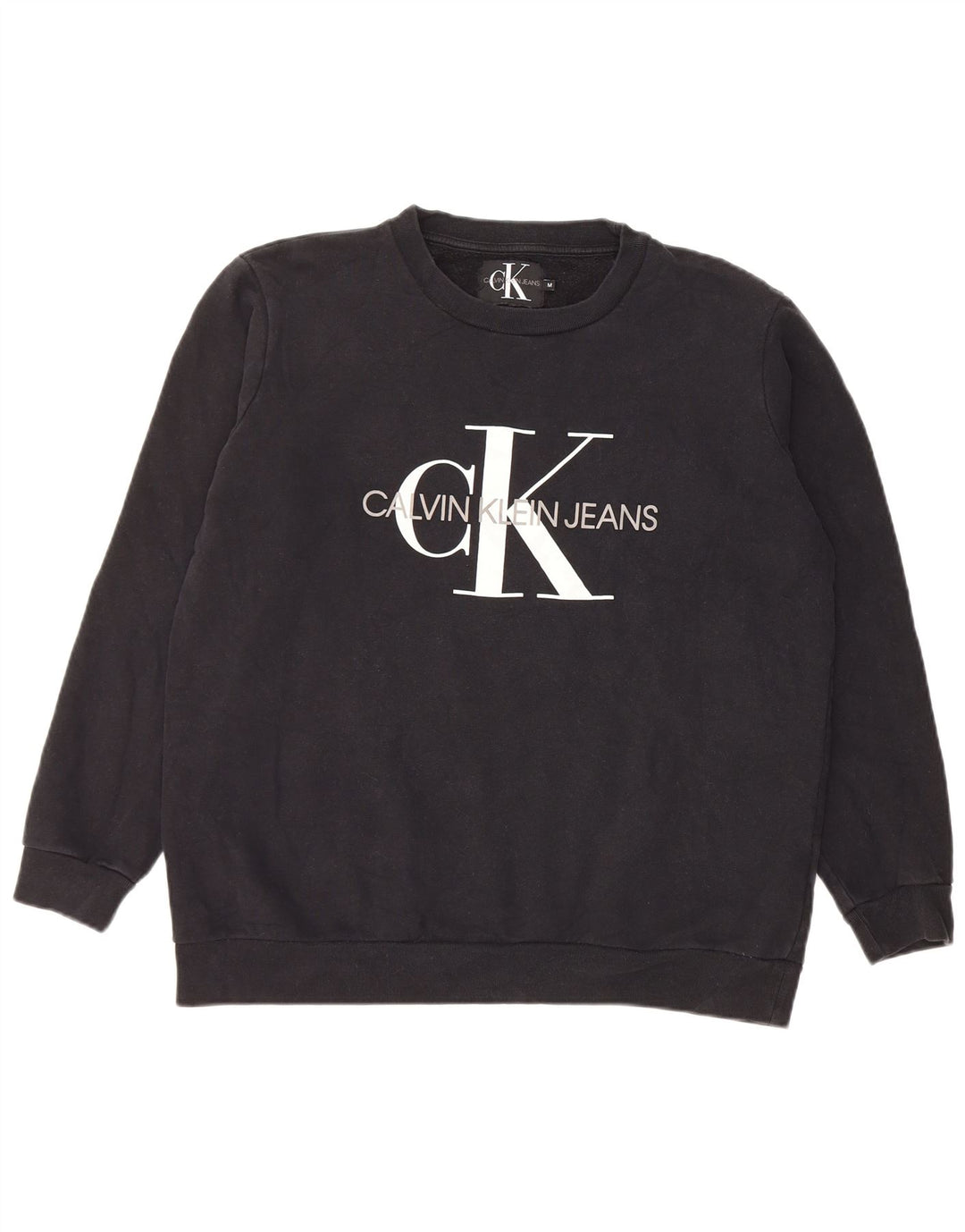 Męska bluza z grafiką Calvin Klein Jeans, średnia czarna, bawełniana
