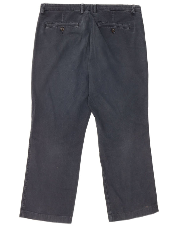 Spodnie damskie Benetton Straight Cropped IT 46 Large W32 L25 Granatowe
