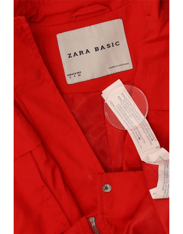 Damska kurtka wojskowa Zara UK 10 Small, czerwona, bawełniana
