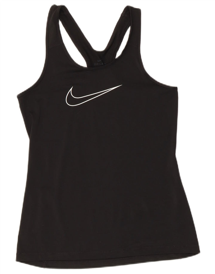 Damska kamizelka z grafiką Nike Top UK 10, mała, czarna, poliester