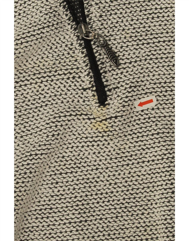 Męski sweter z zamkiem błyskawicznym Weird Fish, średnioszary, bawełniany