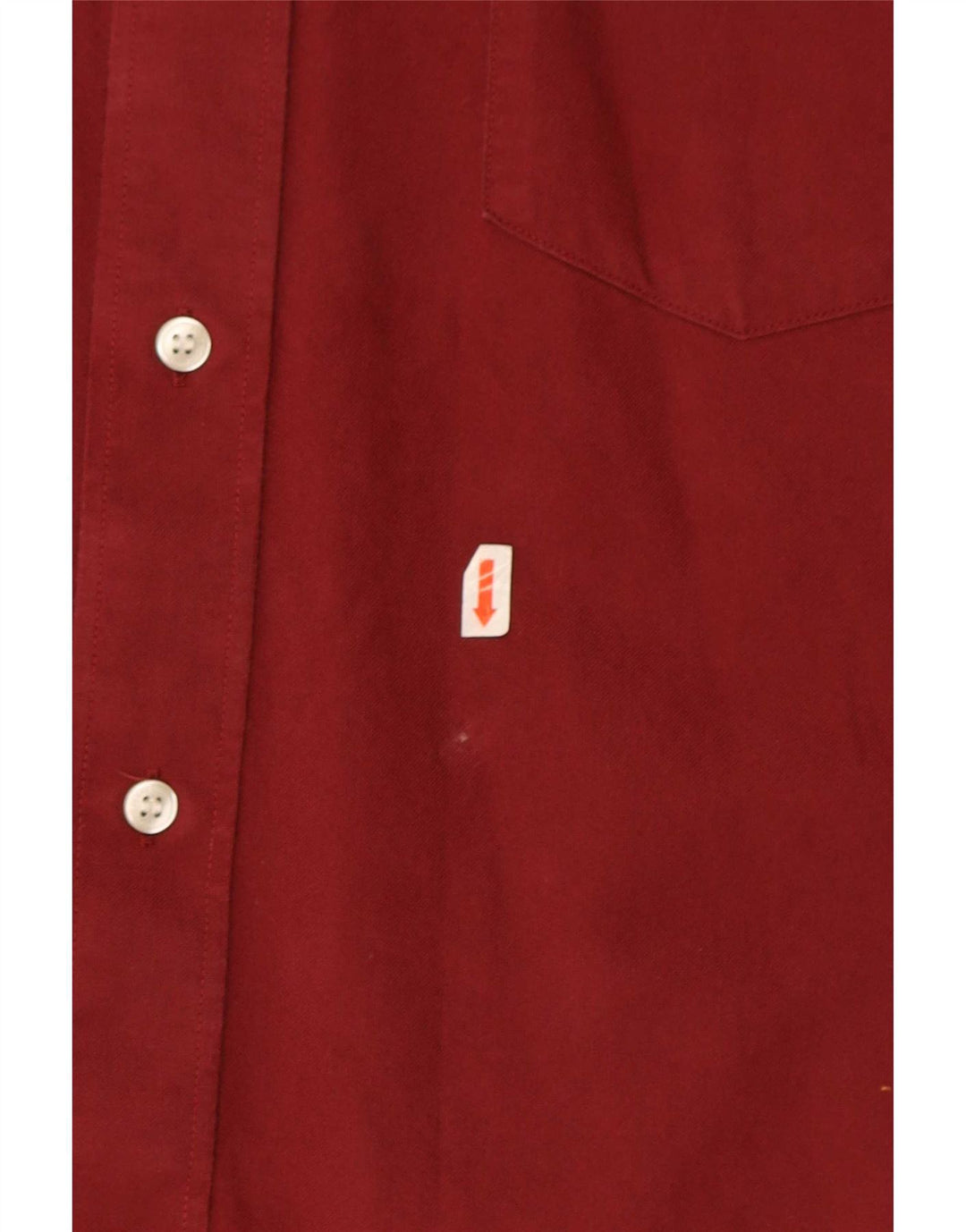 Koszula męska z krótkim rękawem Fred Perry XL, bordowa, bawełniana