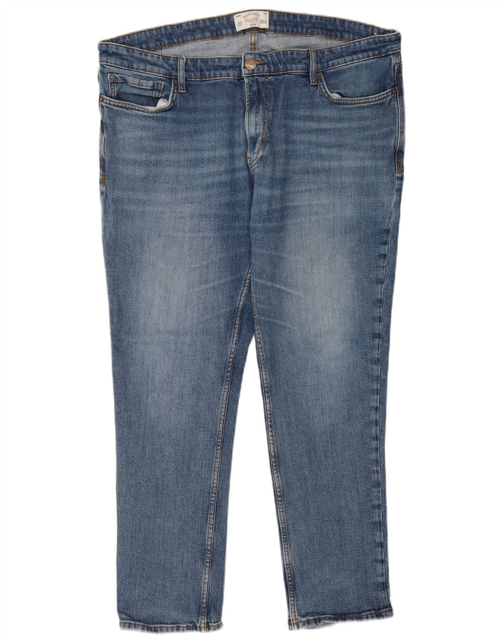 Męskie jeansy slim fit Fat Face W42 L28 Niebieskie bawełniane