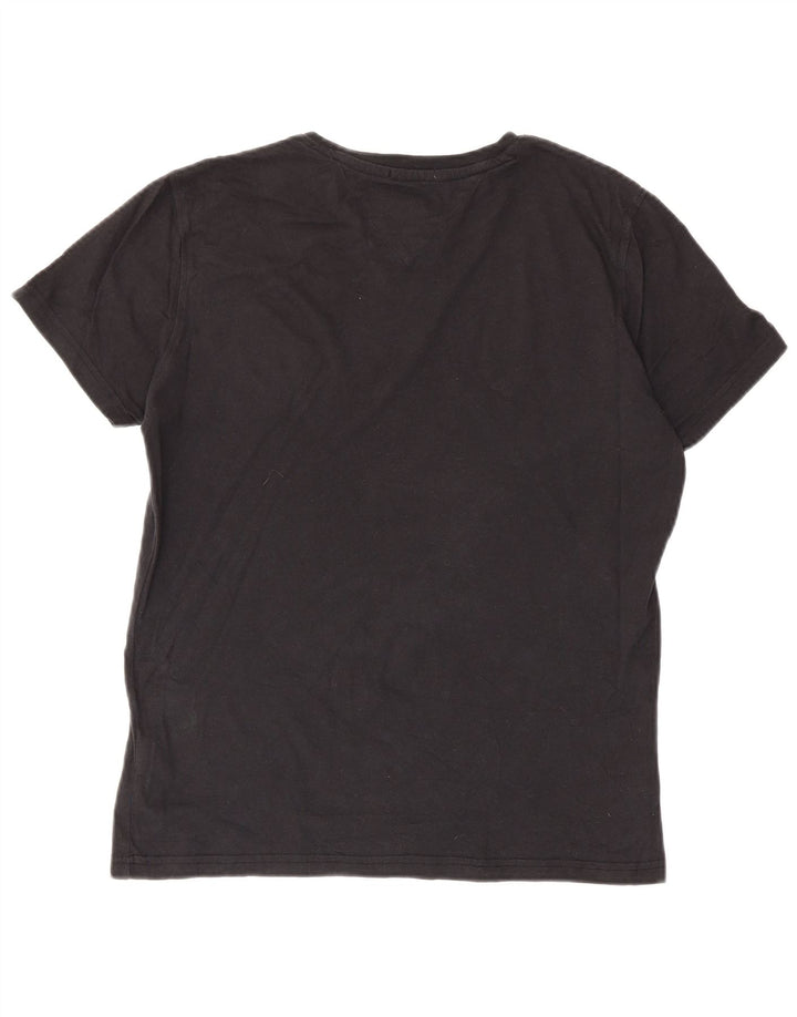 T-shirt męski Tommy Hilfiger Top, średni czarny, bawełniany