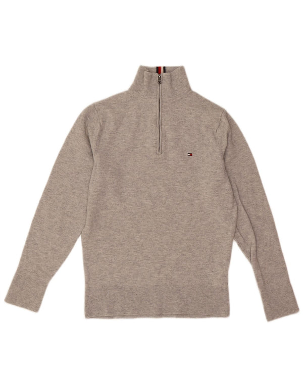 Męski sweter zapinany na zamek Tommy Hilfiger XS Szara wełna