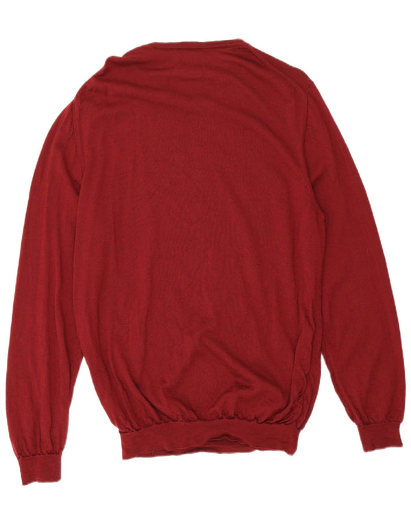 Męski sweter Gant z dekoltem w łódkę XL, bordowa wełna merynosów