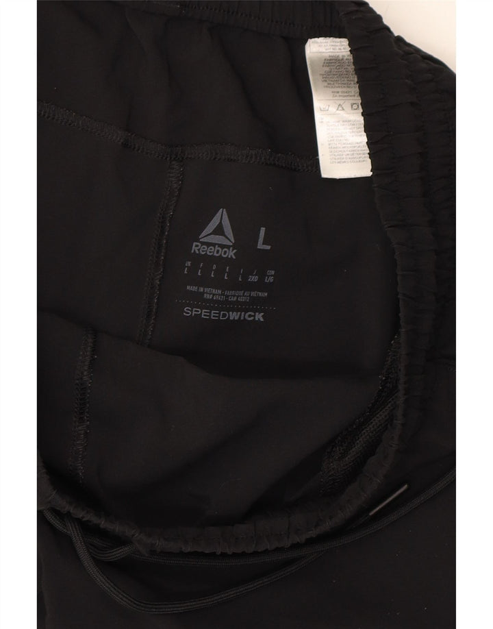 ADIDAS Mens Sport Shorts Large Black Polyester Vintage Adidas and Second-Hand Adidas from Messina Hembry 