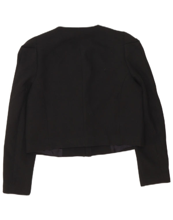 Damska marynarka Zara Crop UK 10, mała czarna, poliester