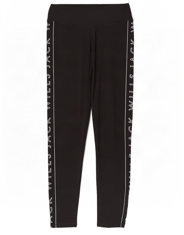 Damskie legginsy graficzne Jack Wills UK 12, średni czarny poliester