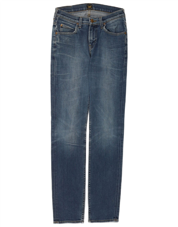 Damskie jeansy Lee Rider Slim W28 L32 Niebieskie bawełniane