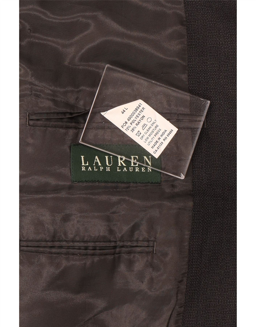 Męska marynarka Ralph Lauren z długimi rękawami, zapinana na 2 guziki, UK 40, duża, szara