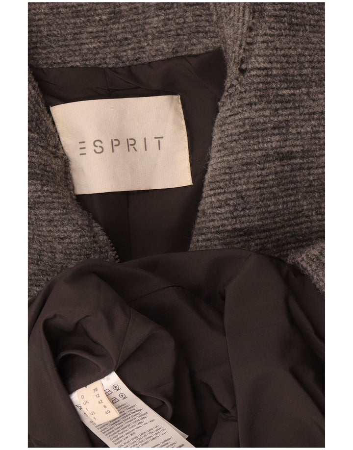 Płaszcz damski Esprit UK 12 Średni szary wełniany