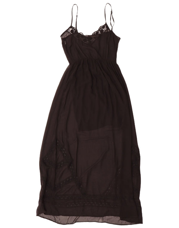 Damska sukienka Maxi Slip Zara UK 10, mała czarna w kwiaty