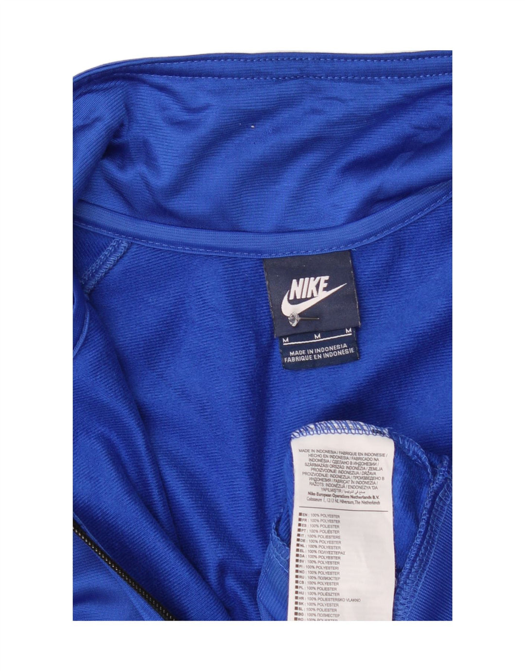 Męska kurtka dresowa Nike, średni niebieski, poliester z blokami kolorów
