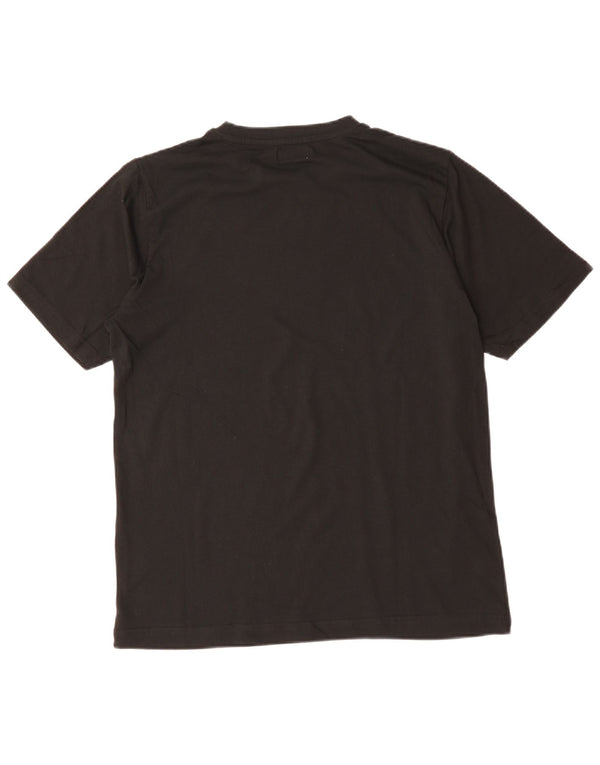 Męska koszulka z grafiką KAPPA, średnia czarna, bawełniana