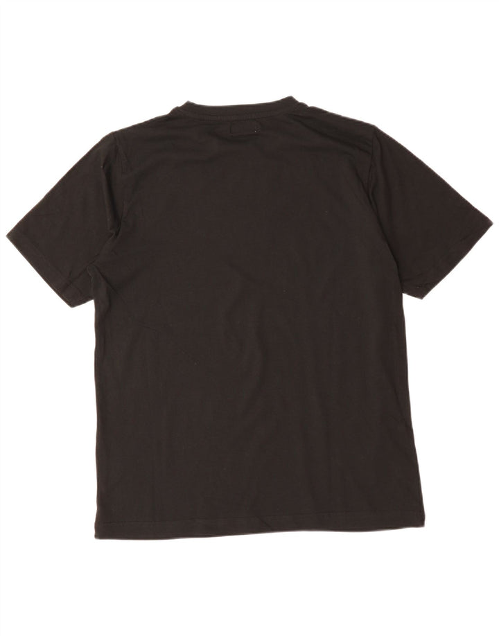 Męska koszulka z grafiką KAPPA, średnia czarna, bawełniana