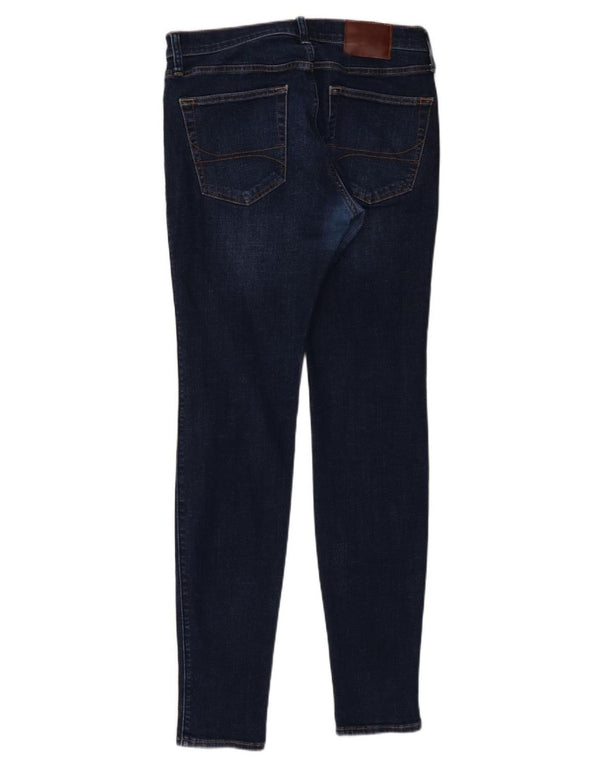 Męskie jeansy Super Skinny Hollister W33 L34 Granatowe, bawełniane