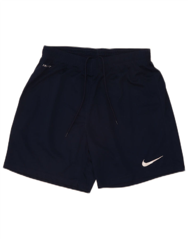 Męskie spodenki sportowe Nike Dri Fit, małe, granatowe, poliestrowe