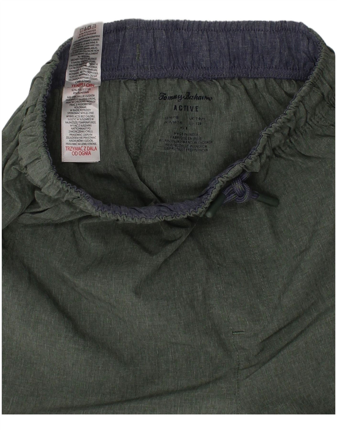 TOMMY BAHAMA Boys Active Sport Shorts 7-8 Years  Green Polyester