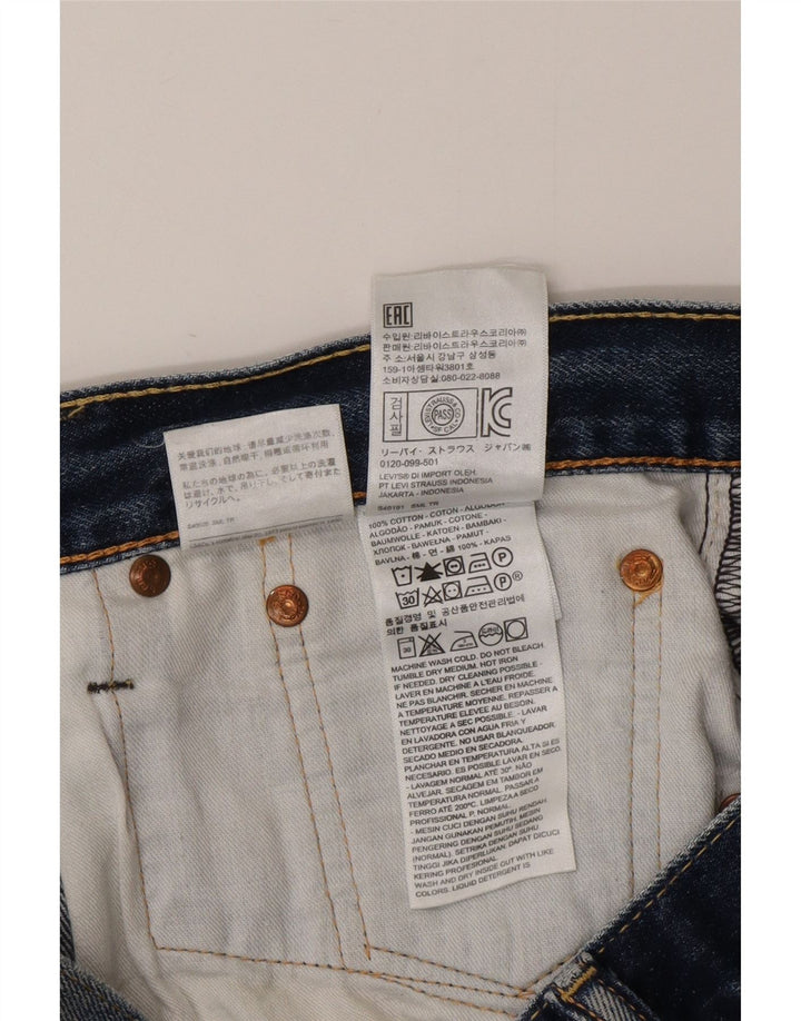 Męskie dżinsy Levi's 501 Straight W38 L30 Granatowa bawełna