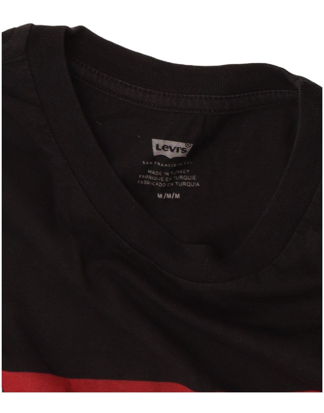 Męski T-shirt z grafiką LEVI'S, średni czarny