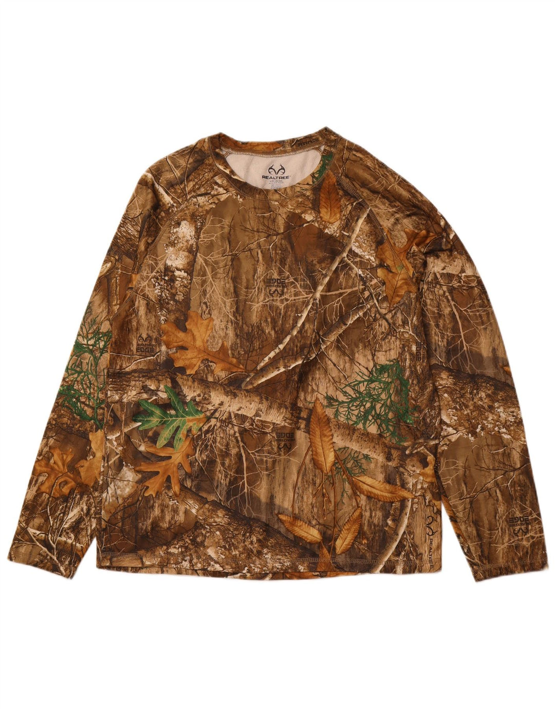 Męski top REALTREE z długim rękawem, UK 42/44, duży, brązowy, kamuflażowy poliester