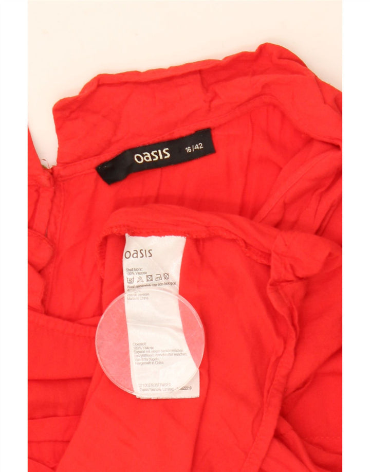 Bluzka damska Oasis Top UK 16 Large, czerwona wiskoza
