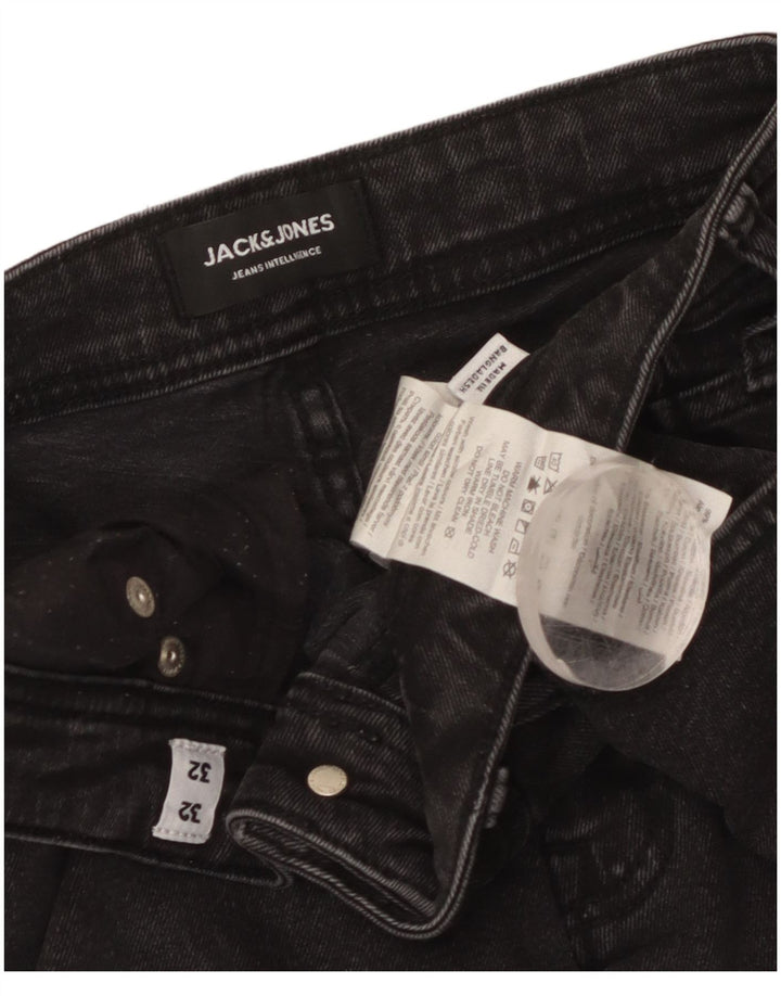 Męskie jeansy Jack & Jones Tom Skinny W32 L32 Czarne bawełniane