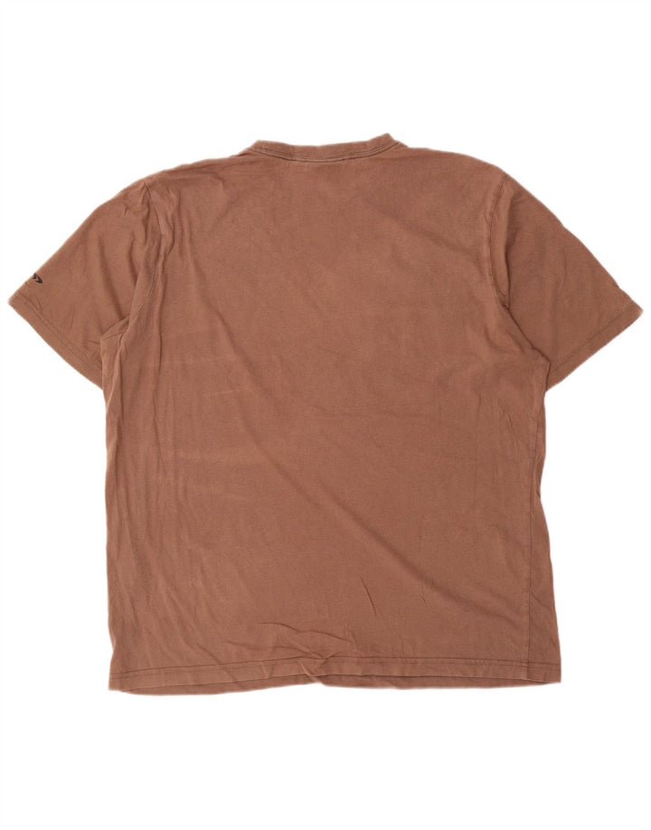 Męski T-shirt z grafiką O'Neill, top XL, brązowa bawełna
