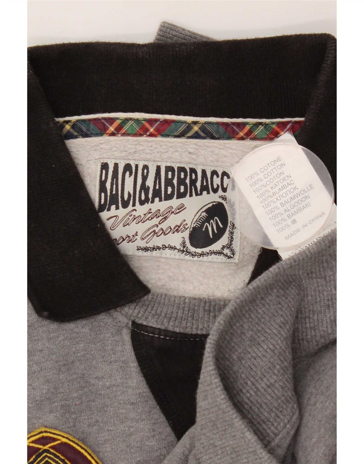 Męski sweter męski BACI & ABBRACCI z grafiką, kolor średnioszary