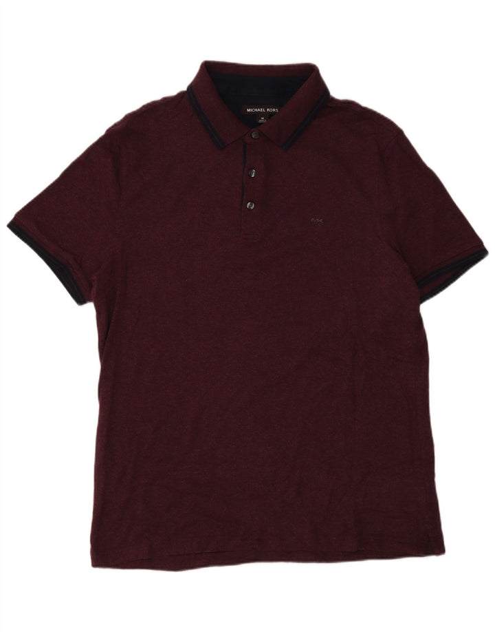 Męska koszulka polo MICHAEL KORS, średnia, bordowa bawełna
