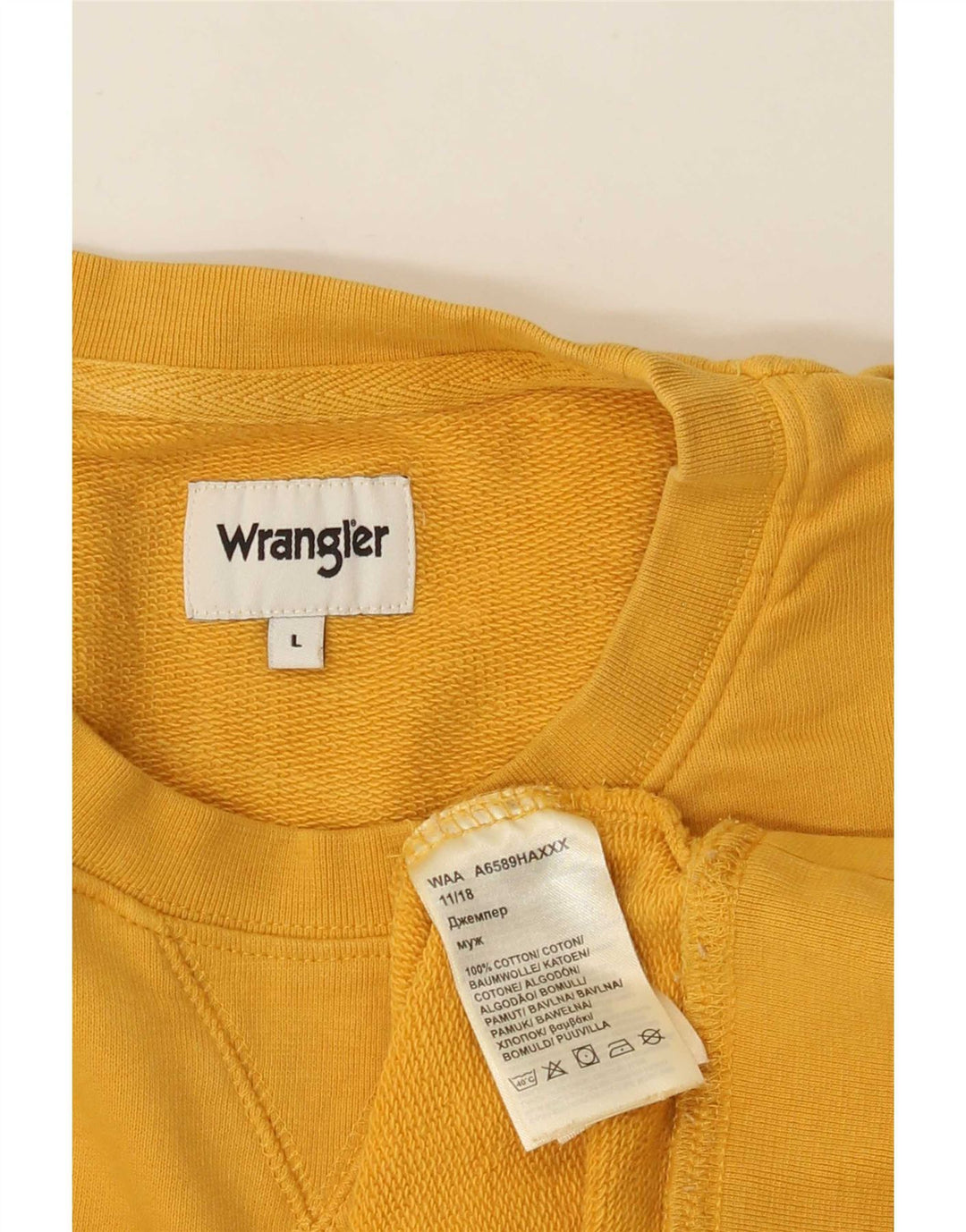Bluza męska Wrangler, duża, żółta, bawełniana