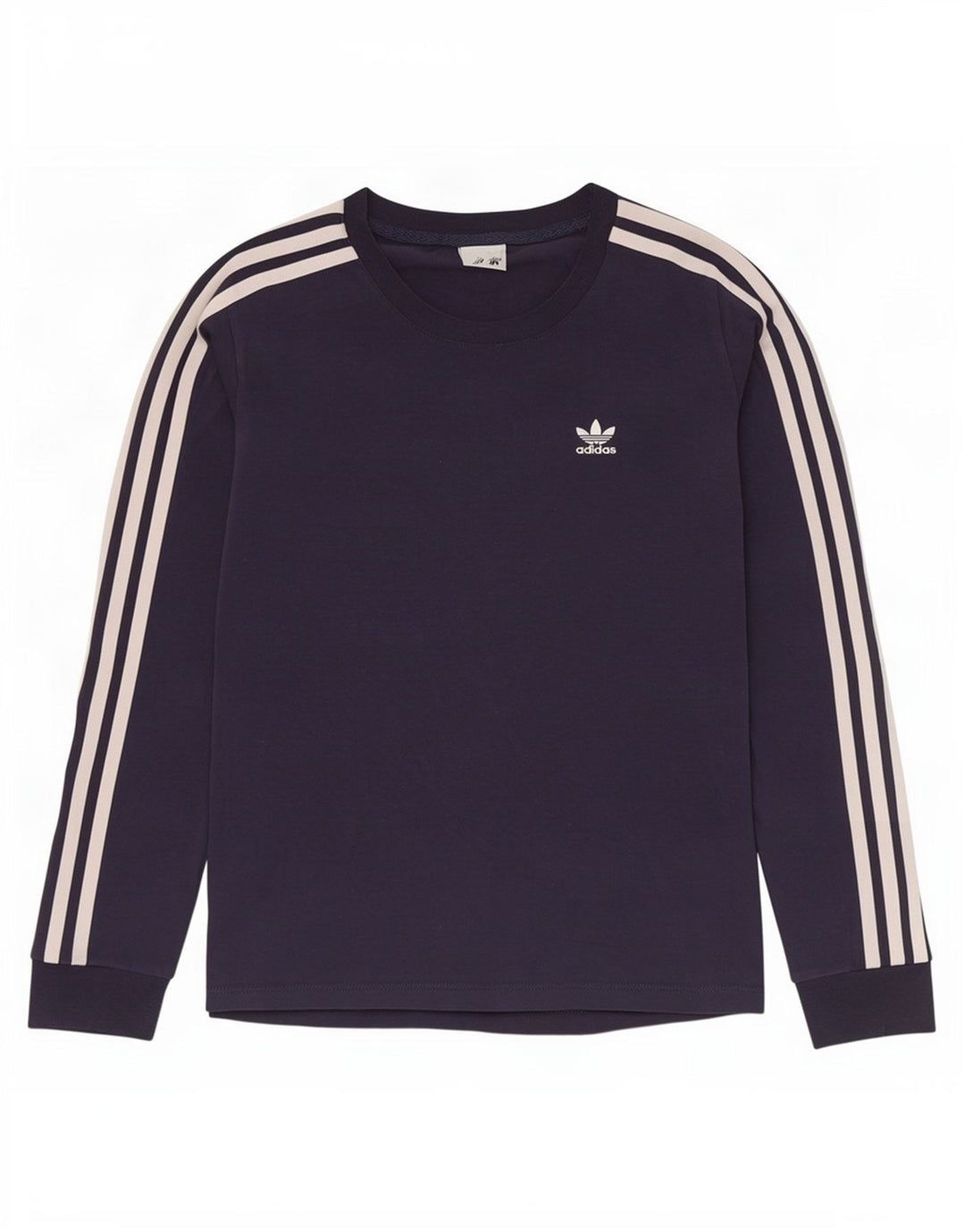 Damska koszulka Adidas z długim rękawem UK 10, mała, granatowa, bawełniana