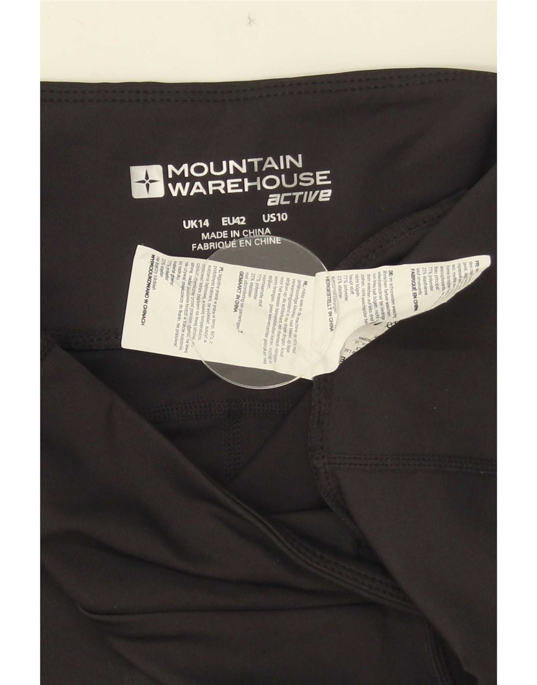 Damskie legginsy Capri Mountain Warehouse UK 14, średni czarny, blok kolorów