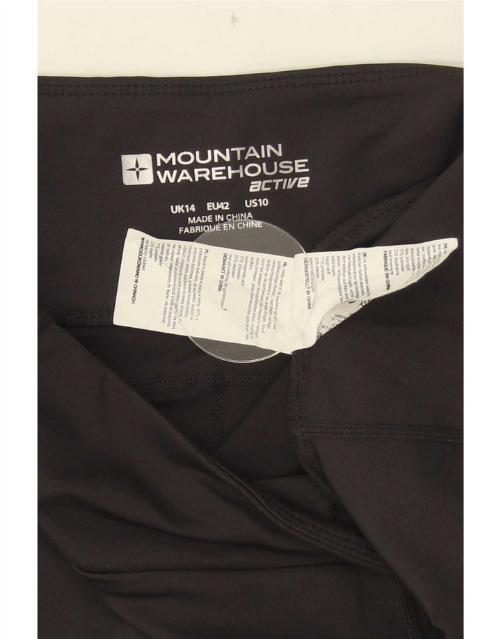 Damskie legginsy Capri Mountain Warehouse UK 14, średni czarny, blok kolorów