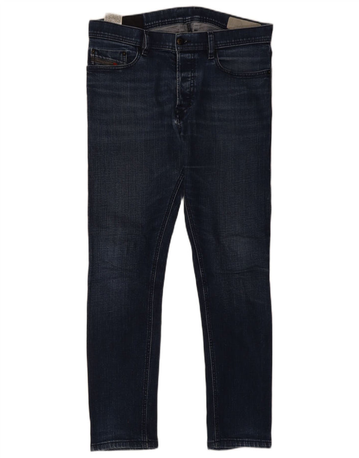 Męskie jeansy Diesel Slim W32 L28 Granatowa bawełna