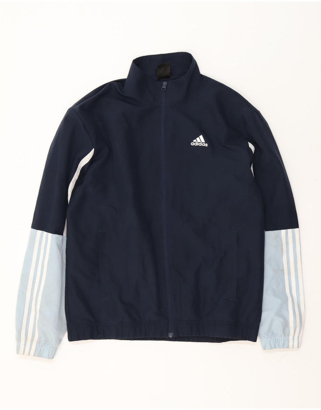Męska bluza dresowa Adidas, średnia granatowa, poliester z blokami kolorów