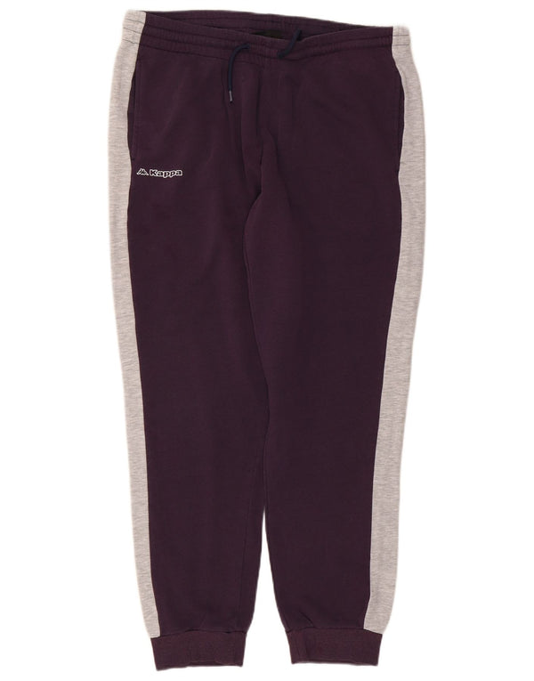 Damskie spodnie dresowe Kappa Joggers UK 20 2XL Fioletowa bawełna z blokami kolorów
