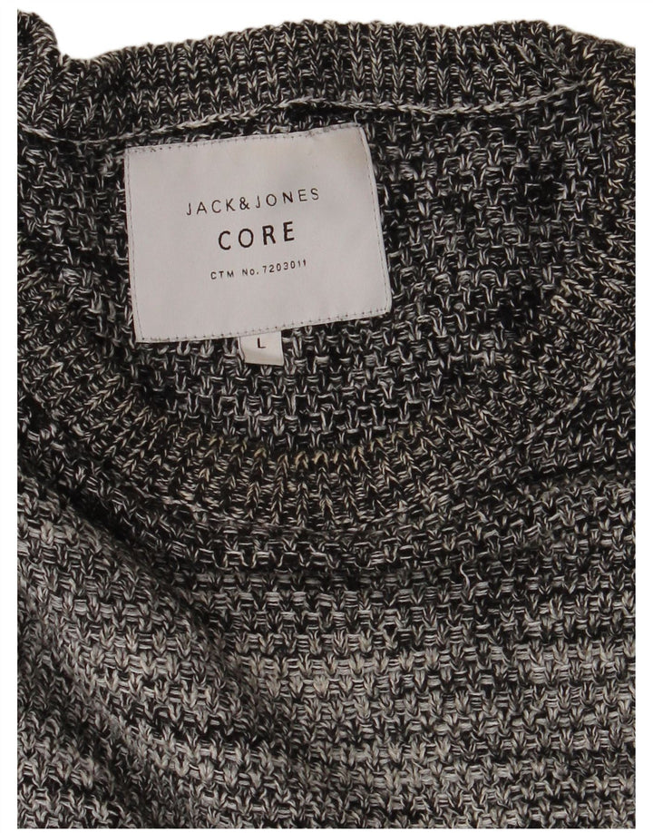 Męski sweter Jack & Jones z okrągłym dekoltem, duży, szary