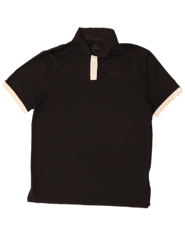 Męska koszulka polo NIKE Dri Fit, średni czarny poliester