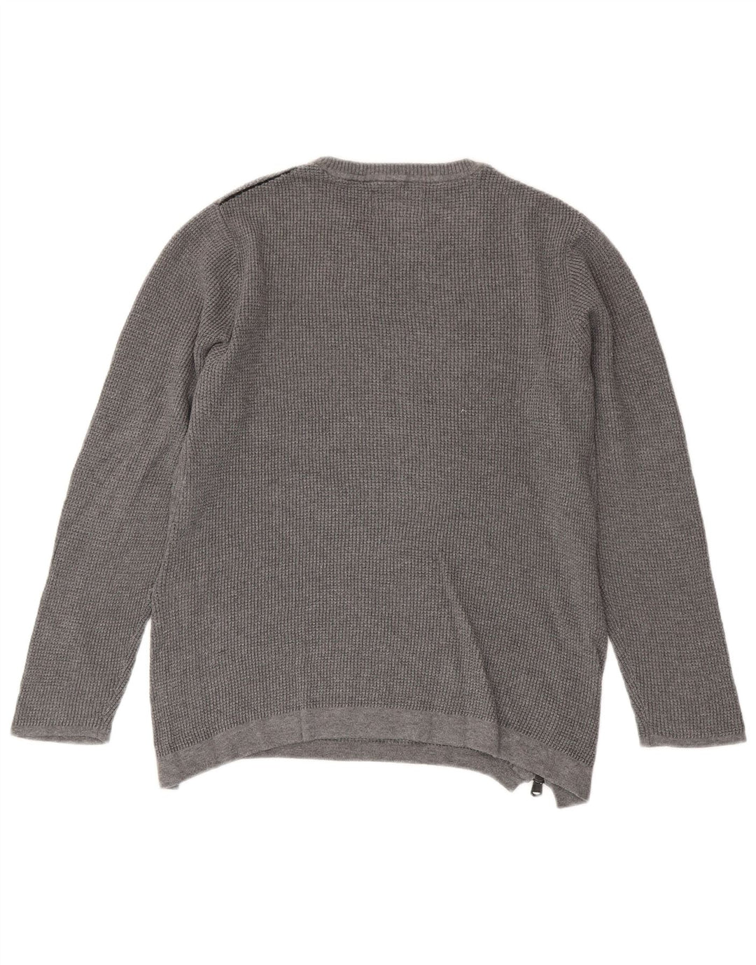 Sweter chłopięcy Zara z okrągłym dekoltem 9-10 lat, szara bawełna