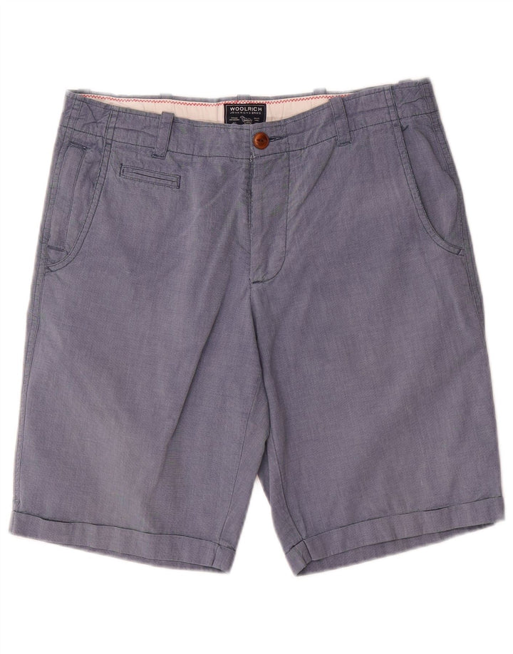 Męskie spodenki Chino Woolrich W31 Średnioniebieskie, bawełniane