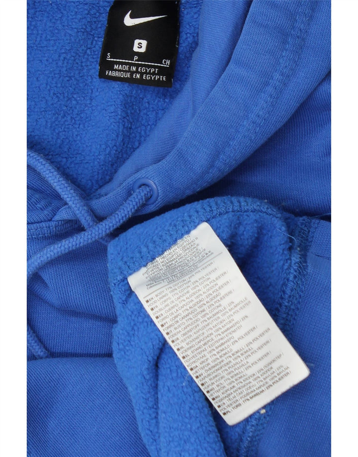 Męski sweter z kapturem Nike, mały, niebieski, bawełniany