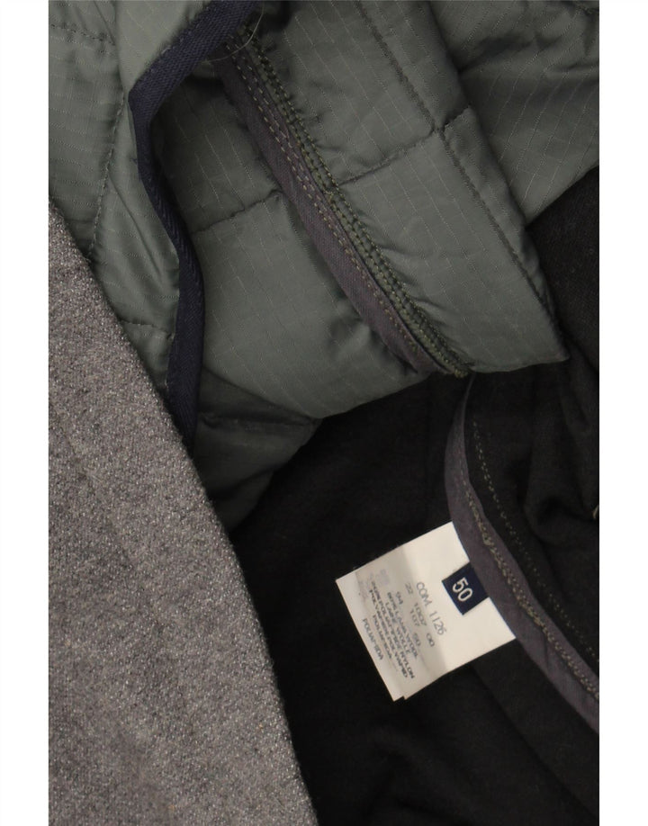 MARINA YACHTING Mens Overcoat IT 50 Large Grey Wool Vintage Marina Yachting and Second-Hand Marina Yachting from Messina Hembry 