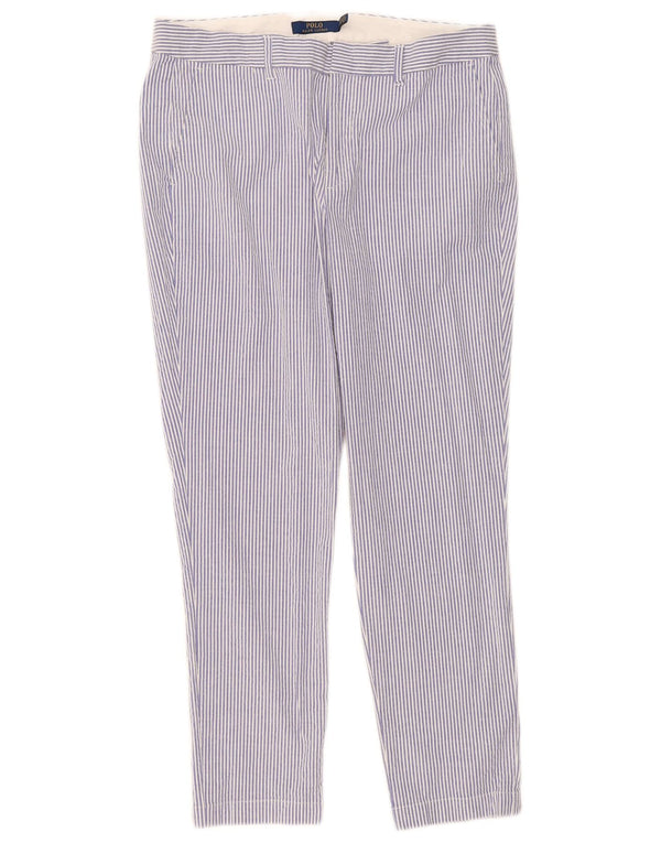 Damskie spodnie chino Polo Ralph Lauren EU 8 Medium W38 L28 Niebieskie prążki