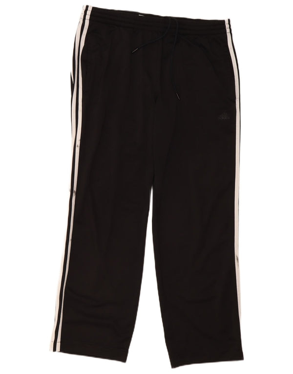 Męskie spodnie dresowe Adidas, duże, czarne, poliestrowe