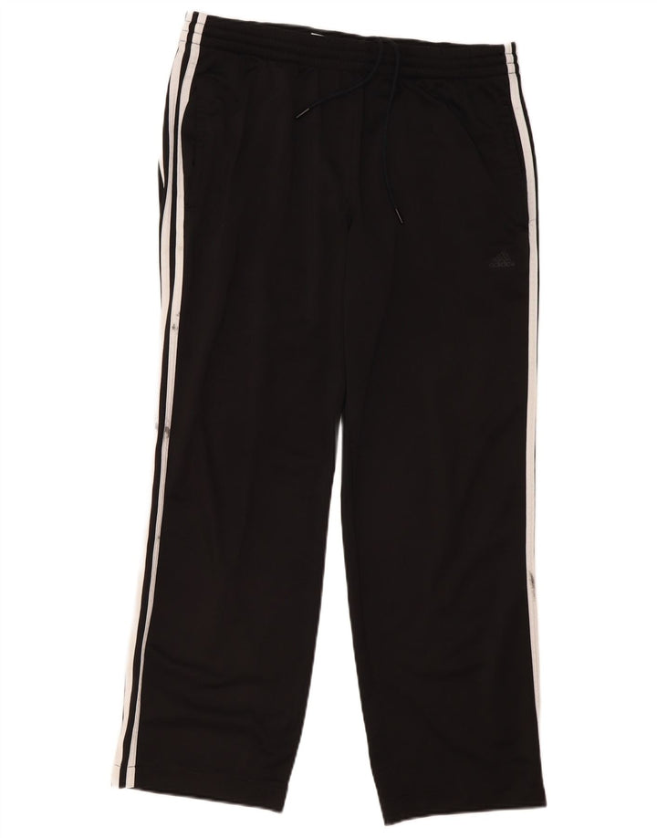 Męskie spodnie dresowe Adidas, duże, czarne, poliestrowe