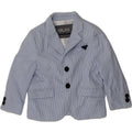 CESARE PACIOTTI Baby Boys 2 Button Blazer Jacket 12-18 Months Blue Striped Vintage Cesare Paciotti and Second-Hand Cesare Paciotti from Messina Hembry 