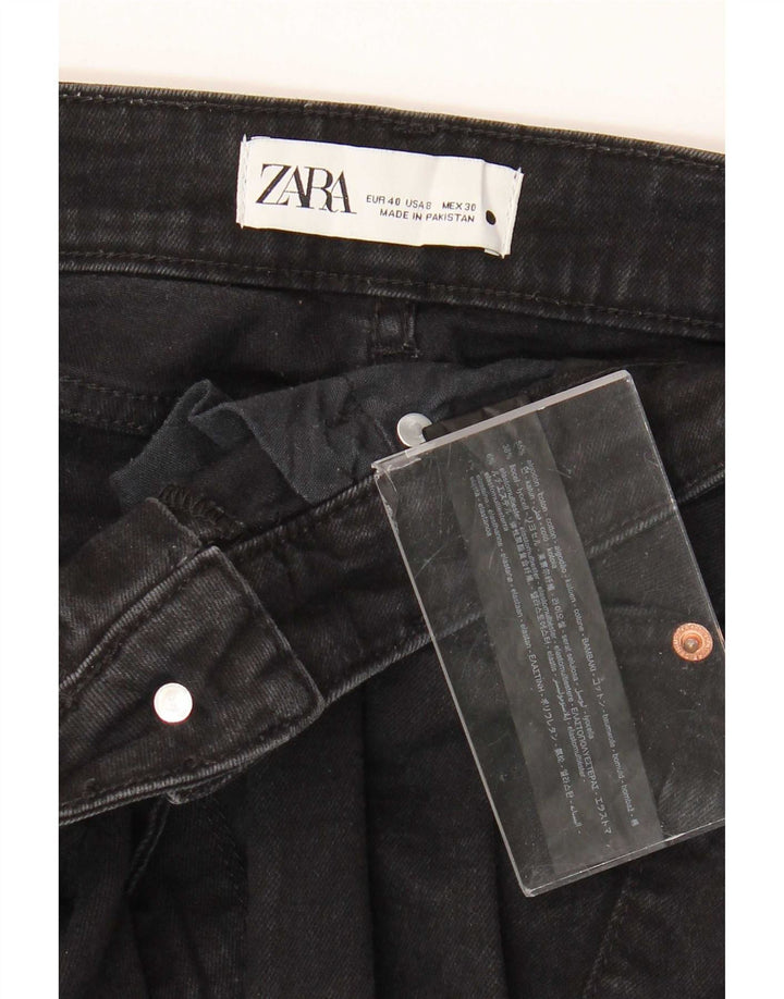 Damskie jeansy rozkloszowane Zara EU 40 Medium W30 L33 Czarna bawełna