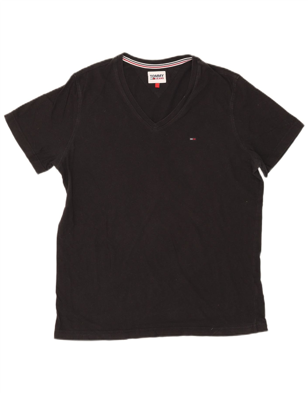 T-shirt męski Tommy Hilfiger, duży, czarny, bawełniany